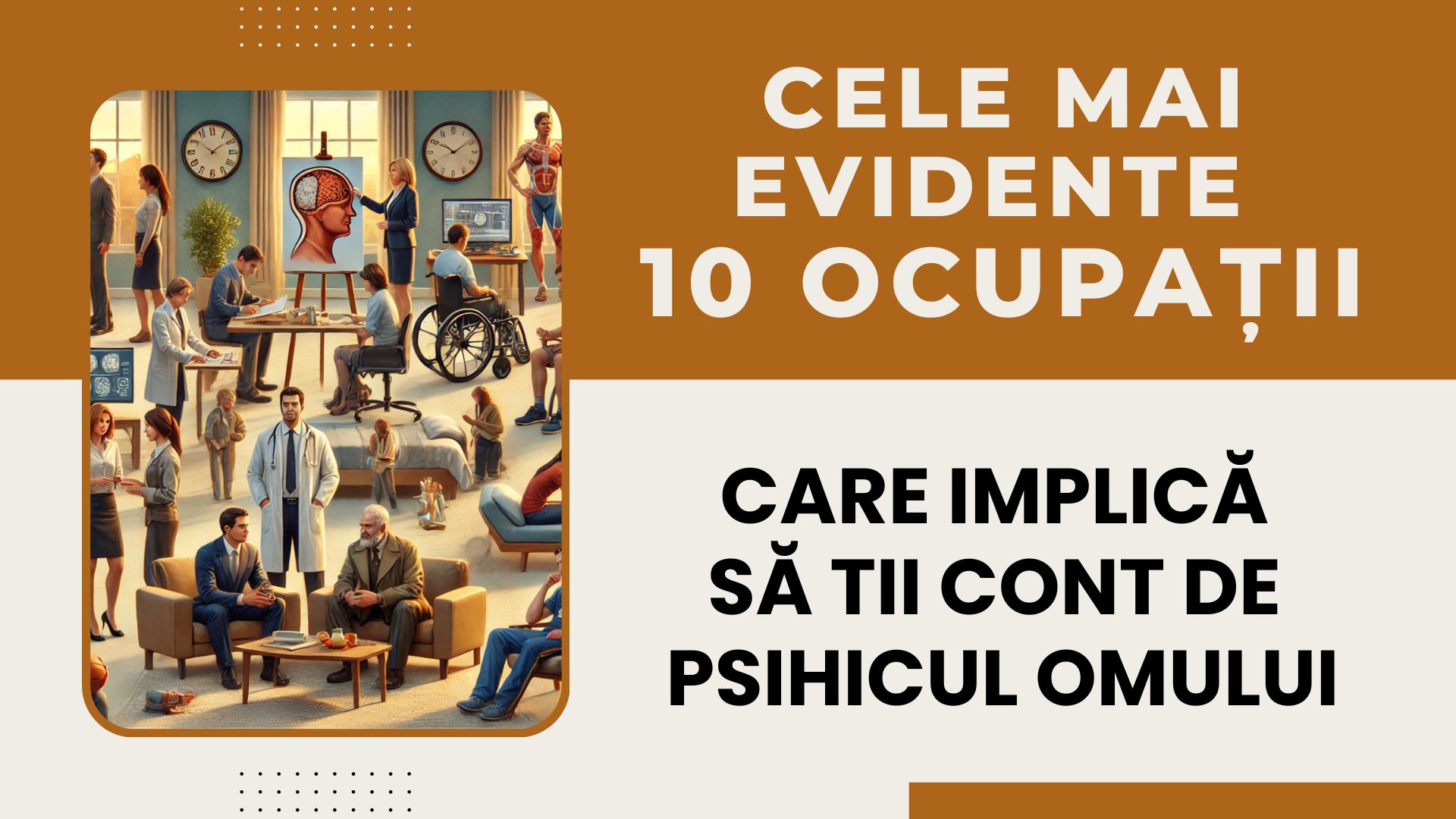 Cele mai evidente 10 ocupații care implica să tii cont de psihicul omului